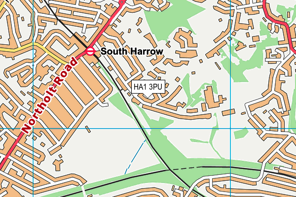 HA1 3PU map - OS VectorMap District (Ordnance Survey)