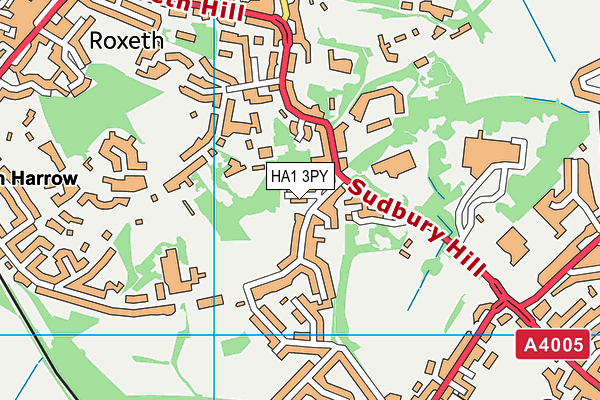 HA1 3PY map - OS VectorMap District (Ordnance Survey)