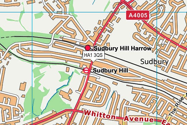 HA1 3QS map - OS VectorMap District (Ordnance Survey)