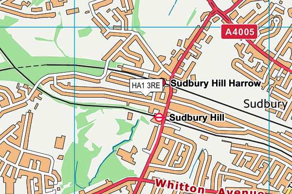 HA1 3RE map - OS VectorMap District (Ordnance Survey)