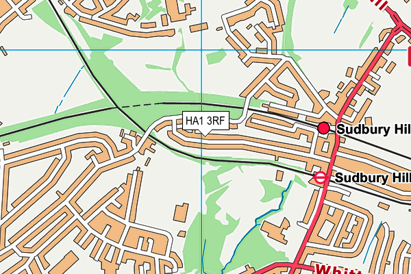 HA1 3RF map - OS VectorMap District (Ordnance Survey)