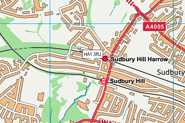 HA1 3RJ map - OS VectorMap District (Ordnance Survey)