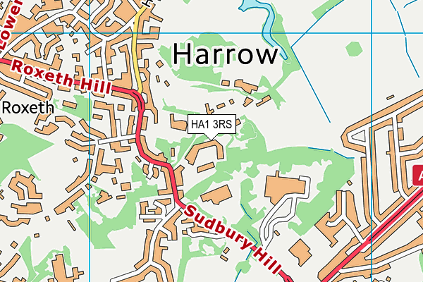 HA1 3RS map - OS VectorMap District (Ordnance Survey)