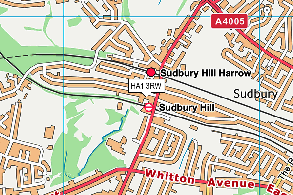 HA1 3RW map - OS VectorMap District (Ordnance Survey)