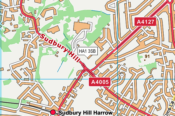 St George's Primary Catholic Voluntary Academy map (HA1 3SB) - OS VectorMap District (Ordnance Survey)