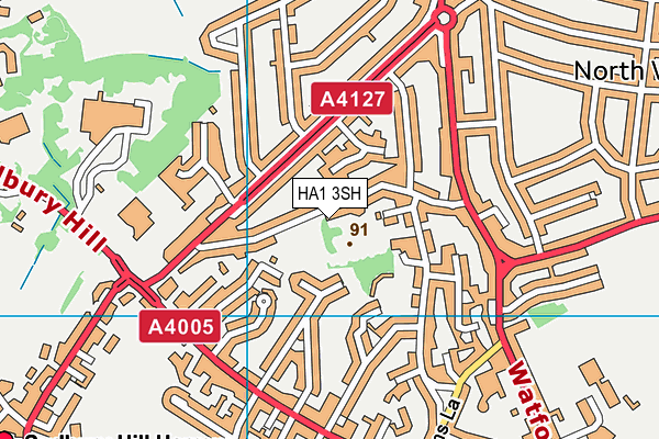HA1 3SH map - OS VectorMap District (Ordnance Survey)