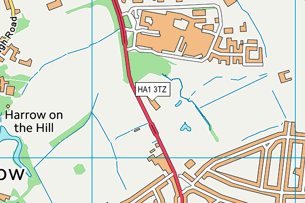 Playgolf London map (HA1 3TZ) - OS VectorMap District (Ordnance Survey)