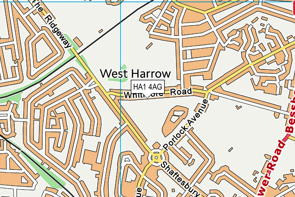 HA1 4AG map - OS VectorMap District (Ordnance Survey)