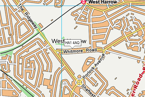 HA1 4AQ map - OS VectorMap District (Ordnance Survey)