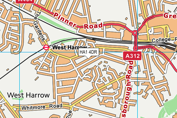 HA1 4DR map - OS VectorMap District (Ordnance Survey)