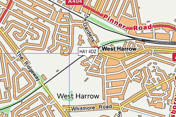 HA1 4DZ map - OS VectorMap District (Ordnance Survey)