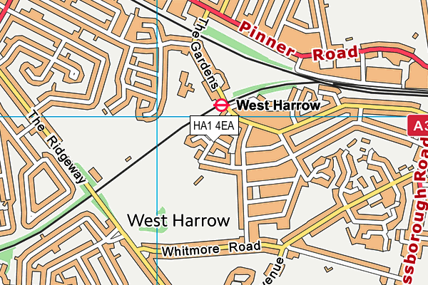 HA1 4EA map - OS VectorMap District (Ordnance Survey)