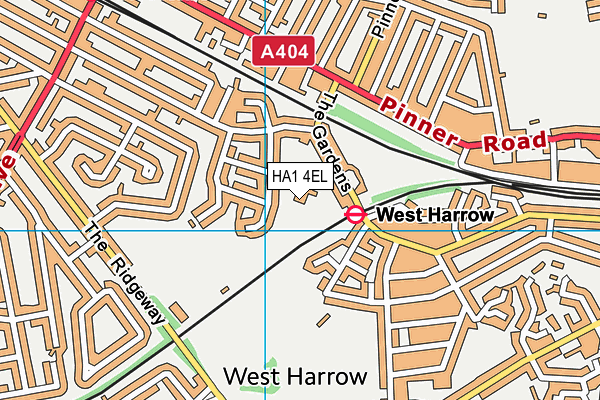 Vaughan Primary School map (HA1 4EL) - OS VectorMap District (Ordnance Survey)