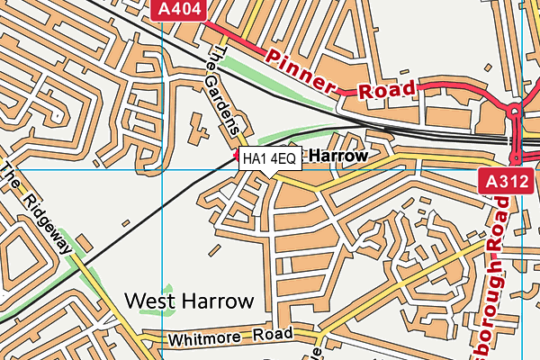 HA1 4EQ map - OS VectorMap District (Ordnance Survey)