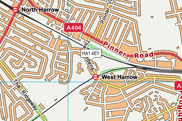 HA1 4EY map - OS VectorMap District (Ordnance Survey)