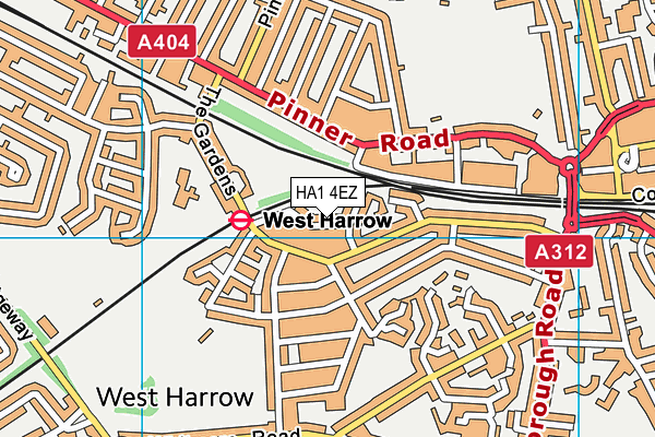 HA1 4EZ map - OS VectorMap District (Ordnance Survey)