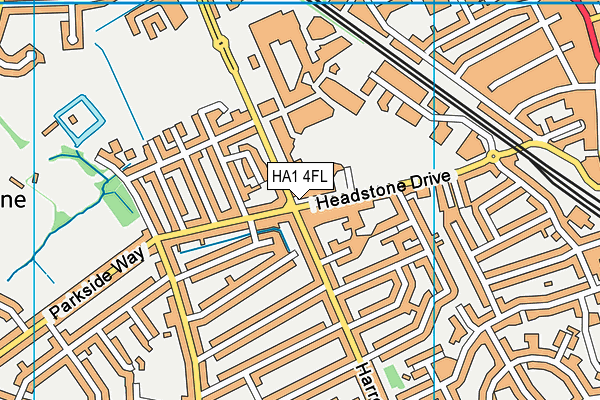 HA1 4FL map - OS VectorMap District (Ordnance Survey)