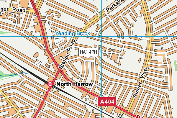 HA1 4PH map - OS VectorMap District (Ordnance Survey)