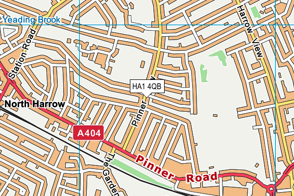 HA1 4QB map - OS VectorMap District (Ordnance Survey)