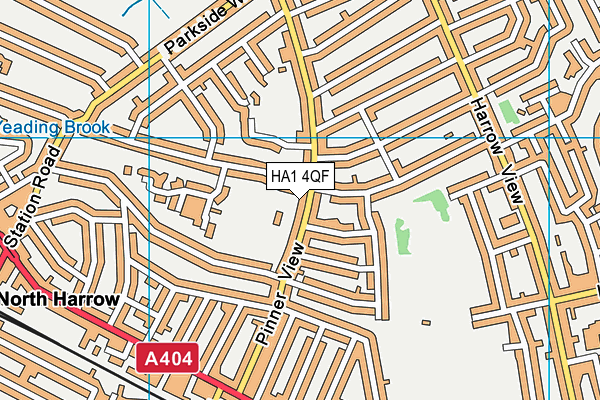 HA1 4QF map - OS VectorMap District (Ordnance Survey)