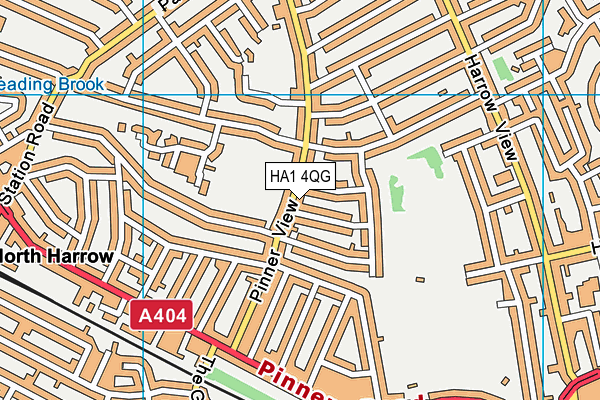 HA1 4QG map - OS VectorMap District (Ordnance Survey)