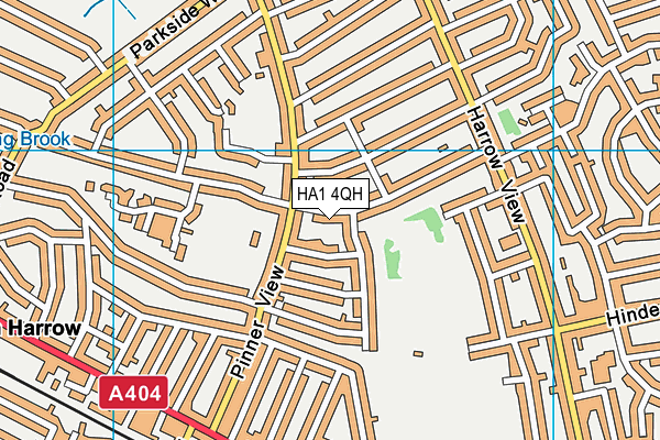 HA1 4QH map - OS VectorMap District (Ordnance Survey)