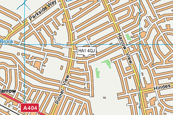 HA1 4QJ map - OS VectorMap District (Ordnance Survey)