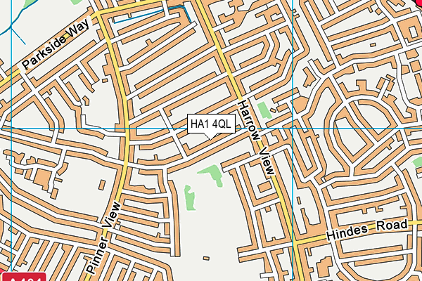 HA1 4QL map - OS VectorMap District (Ordnance Survey)