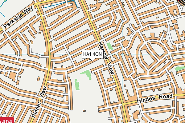 HA1 4QN map - OS VectorMap District (Ordnance Survey)