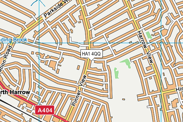 HA1 4QQ map - OS VectorMap District (Ordnance Survey)