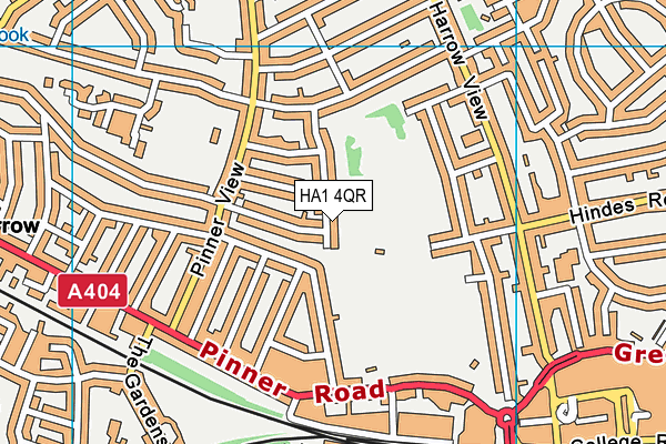 HA1 4QR map - OS VectorMap District (Ordnance Survey)