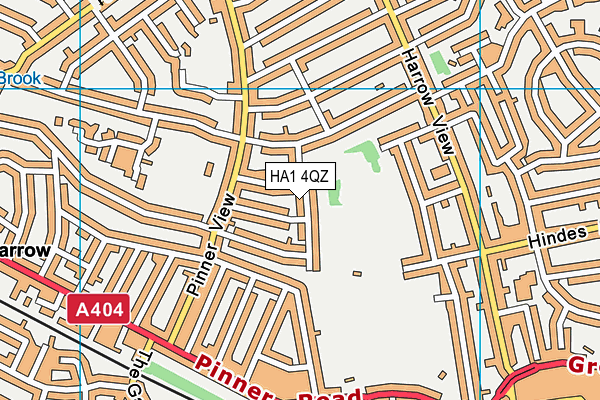 HA1 4QZ map - OS VectorMap District (Ordnance Survey)