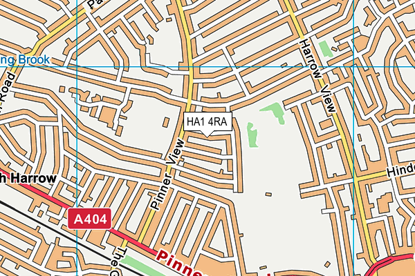 HA1 4RA map - OS VectorMap District (Ordnance Survey)