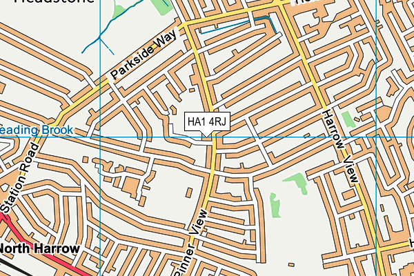St Georges Hall map (HA1 4RJ) - OS VectorMap District (Ordnance Survey)