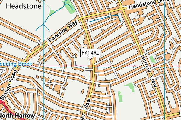 HA1 4RL map - OS VectorMap District (Ordnance Survey)