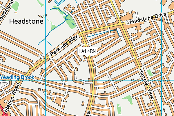 HA1 4RN map - OS VectorMap District (Ordnance Survey)
