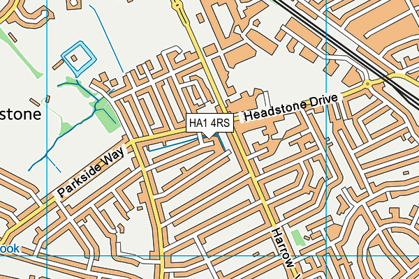 HA1 4RS map - OS VectorMap District (Ordnance Survey)