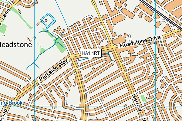 HA1 4RT map - OS VectorMap District (Ordnance Survey)