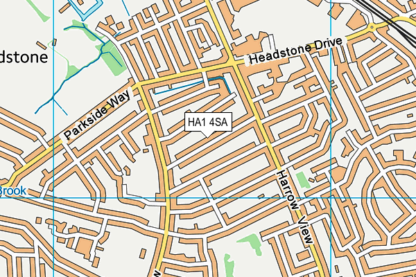 HA1 4SA map - OS VectorMap District (Ordnance Survey)