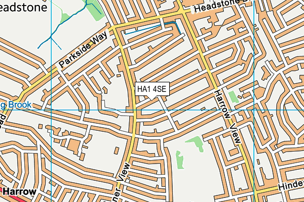 HA1 4SE map - OS VectorMap District (Ordnance Survey)