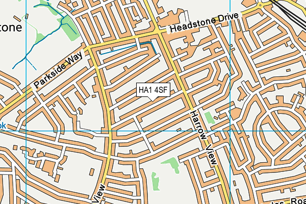 HA1 4SF map - OS VectorMap District (Ordnance Survey)