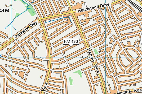 HA1 4SG map - OS VectorMap District (Ordnance Survey)