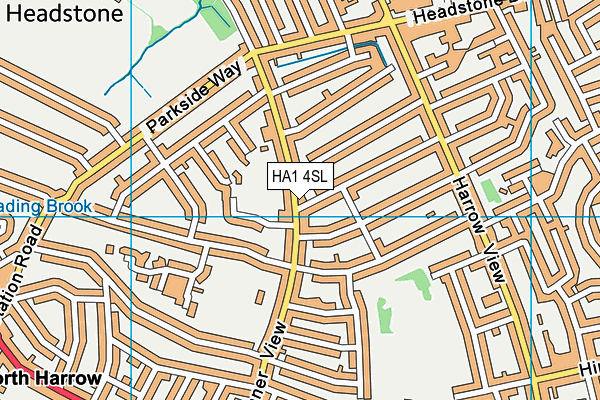 HA1 4SL map - OS VectorMap District (Ordnance Survey)