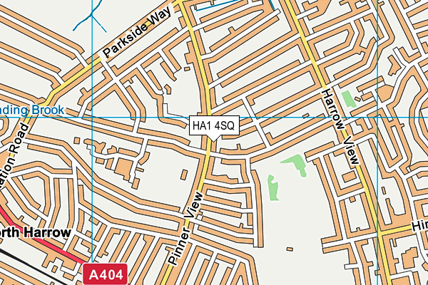 HA1 4SQ map - OS VectorMap District (Ordnance Survey)