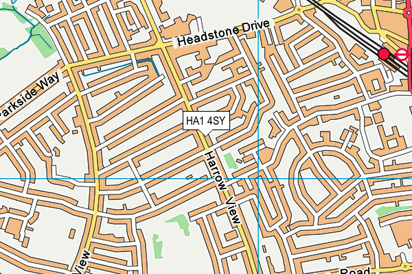 HA1 4SY map - OS VectorMap District (Ordnance Survey)