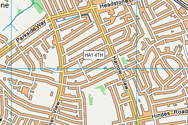 HA1 4TH map - OS VectorMap District (Ordnance Survey)