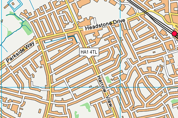 HA1 4TL map - OS VectorMap District (Ordnance Survey)