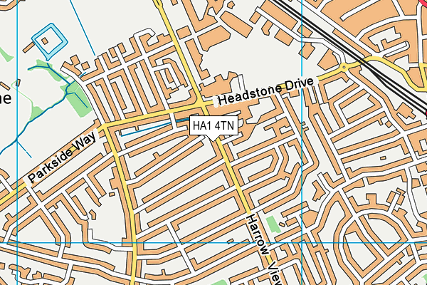HA1 4TN map - OS VectorMap District (Ordnance Survey)