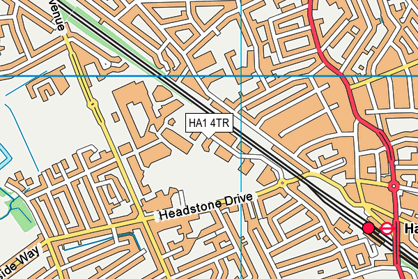 HA1 4TR map - OS VectorMap District (Ordnance Survey)
