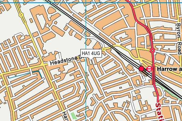 HA1 4UG map - OS VectorMap District (Ordnance Survey)
